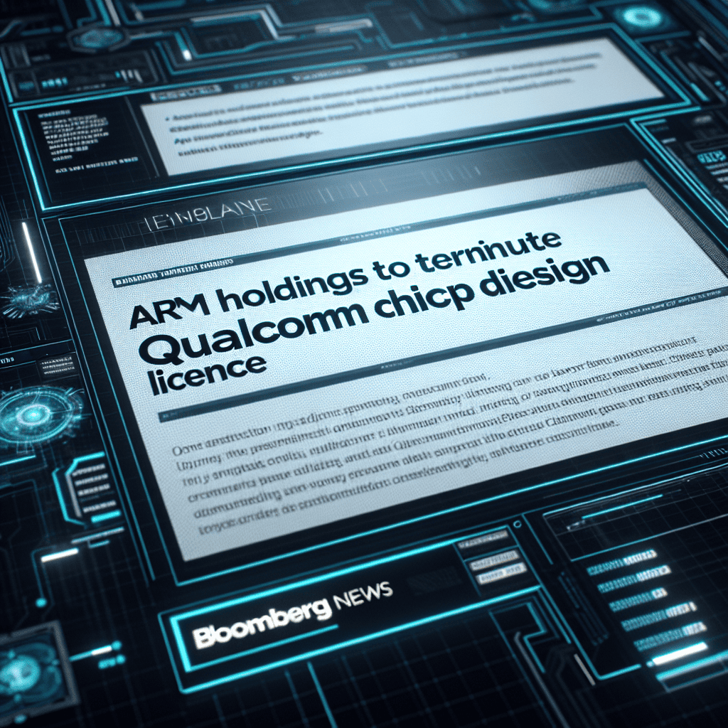 Arm Holdings to Terminate Qualcomm Chip Design License, Reports Bloomberg News