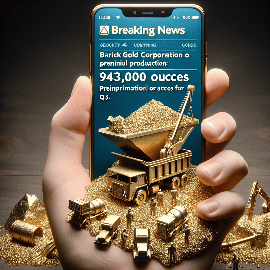 Barrick Gold Announces Preliminary Q3 Production of 943,000 Ounces