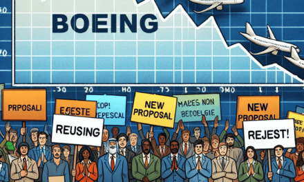 Boeing’s Stock Drops as Workers Turn Down New Proposal