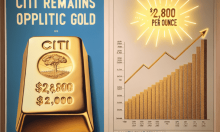 Citi Remains Optimistic on Gold, Raises 3-Month Price Forecast to $2,800 per Ounce