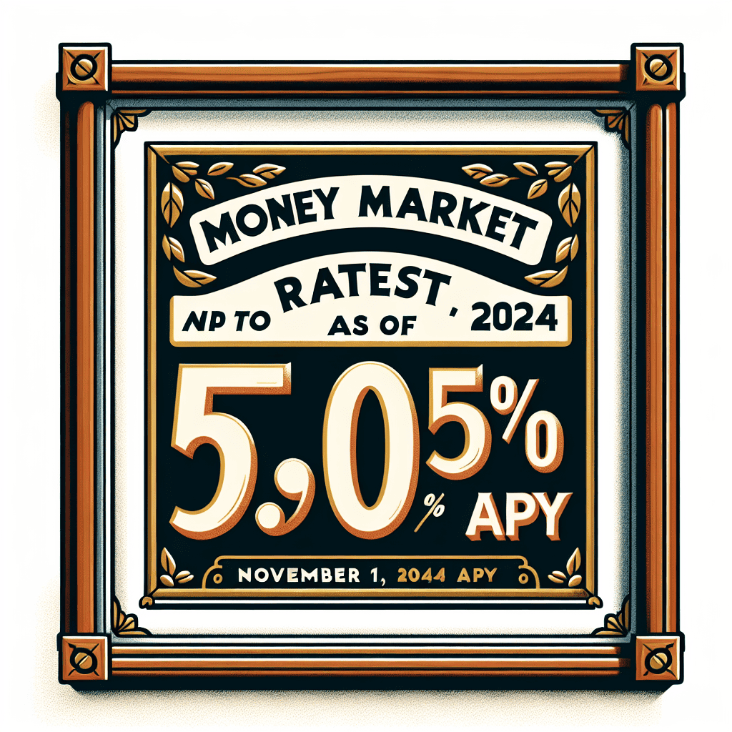 Current Money Market Account Rates as of November 1, 2024: Up to 5.05% APY