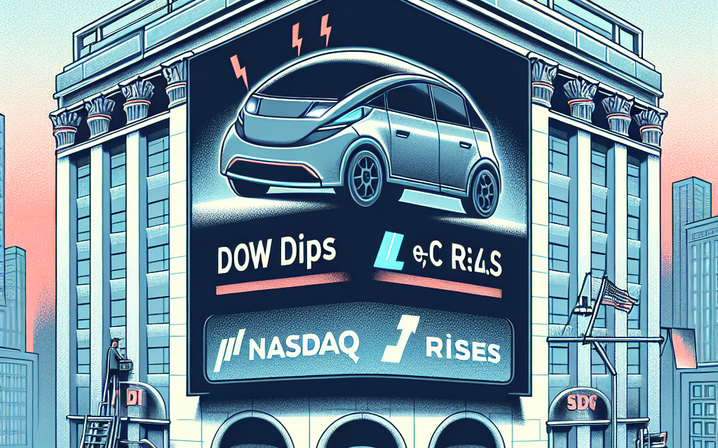 Market Update: Dow Dips, Nasdaq Rises with Tesla Leading Gains