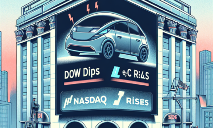 Market Update: Dow Dips, Nasdaq Rises with Tesla Leading Gains