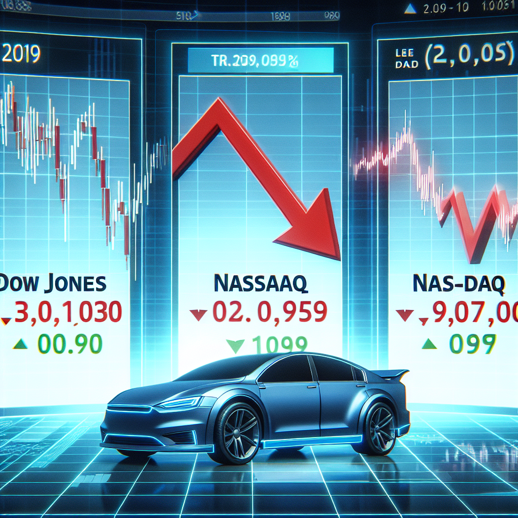 Market Update: Dow Dips, Nasdaq Rises with Tesla Leading Gains