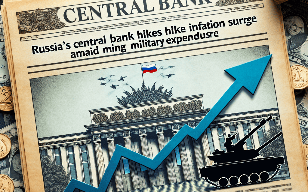 Russia’s Central Bank Hikes Interest Rate to 21% Amid Inflation Surge from Military Expenditure