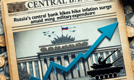 Russia’s Central Bank Hikes Interest Rate to 21% Amid Inflation Surge from Military Expenditure