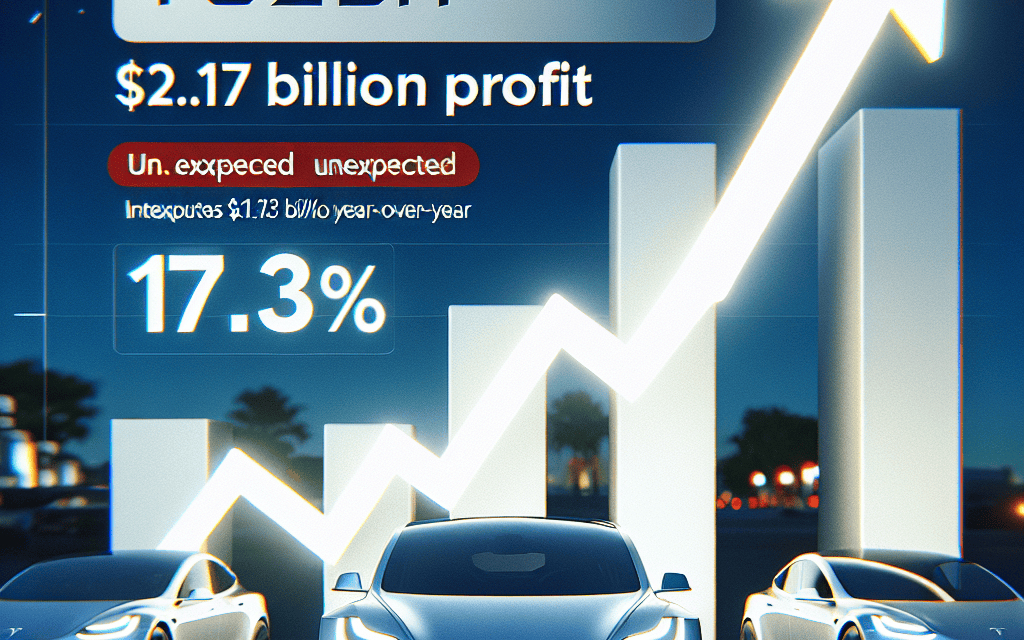 Tesla Reports Unexpected $2.17 Billion Q3 Profit, a 17.3% Increase Year-Over-Year