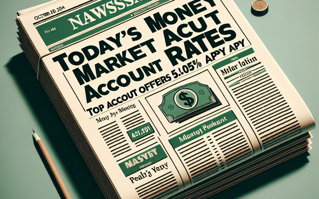 Today’s Money Market Account Rates: Top Account Offers 5.05% APY (October 20, 2024)