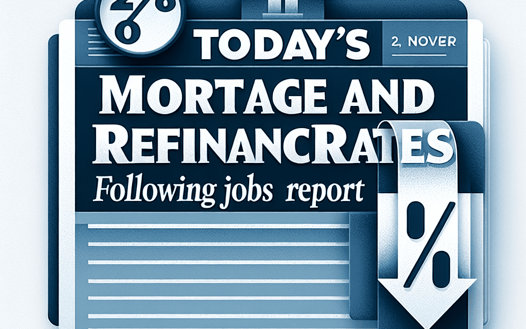 Today’s Mortgage and Refinance Rates Drop Following Jobs Report – November 2, 2024