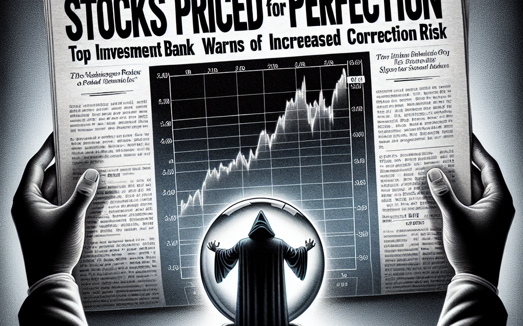 Stocks Priced for Perfection: Goldman Warns of Increased Correction Risk