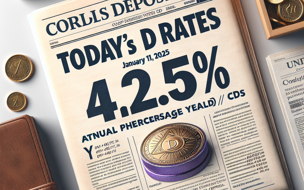 Today’s CD Rates: January 11, 2025 – Top Account Offers 4.25% APY