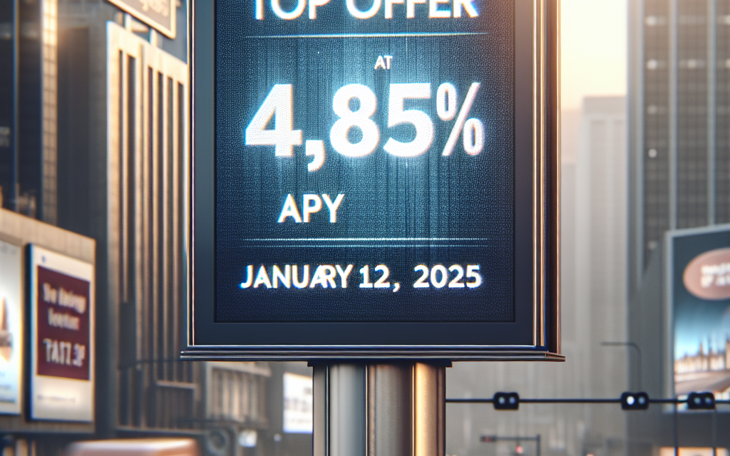 Today’s Money Market Account Rates: Top Offer at 4.85% APY (January 12, 2025)