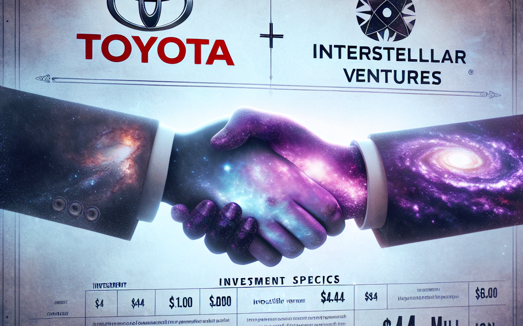 Toyota Commits $44 Million to Interstellar Ventures